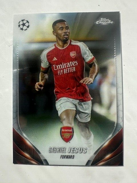 Topps Chrome Hobby UEFA Club Competitions 23/24 Gabriel Jesus Arsenal Card #40