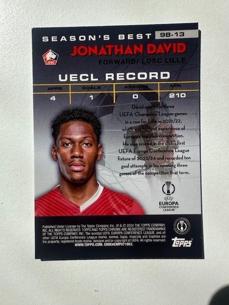 Topps Chrome Hobby UEFA Club Competitions 23/24 Jonathan David Shooting Stars