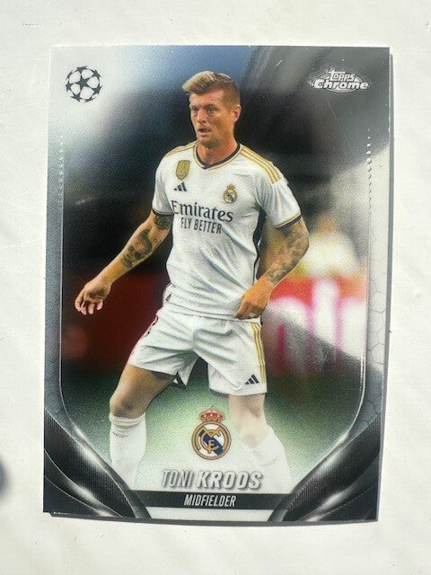 Topps Chrome Hobby UEFA Club Competitions 23/24 Toni Kroos Real Madrid Card #180