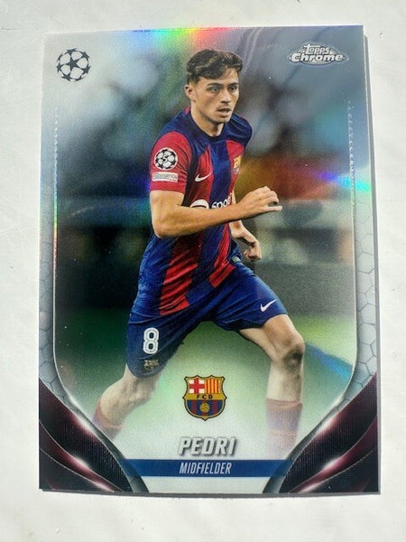 Topps Chrome Hobby UEFA Club Competitions 23/24 Pedri Barcelona Card #15