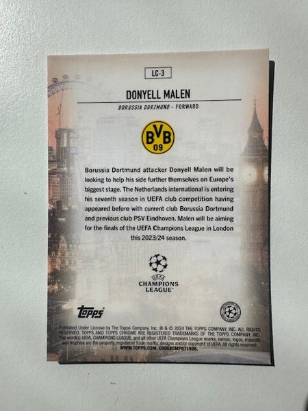 Topps Chrome Hobby UEFA Club Competitions 23/24 Donyell Malen London Calling