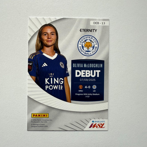 Panini Eternity WSL 25/26 Olivia McLoughlin Debut Magenta /25 Leicester City