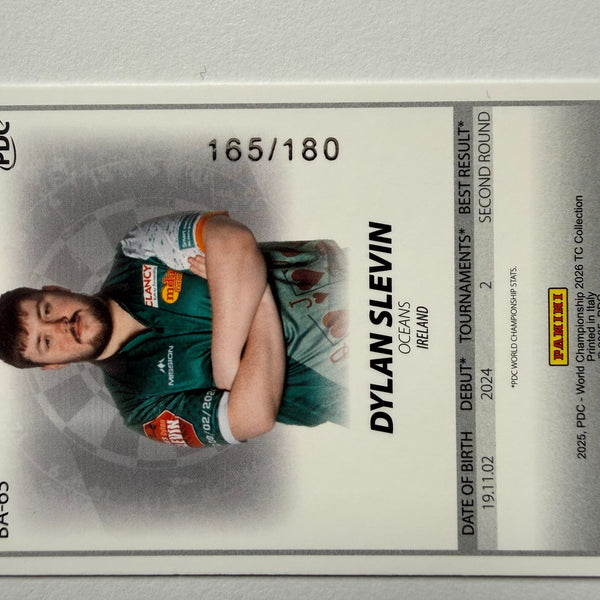 Panini 2026 PDC World Championship Darts Dylan Slevin Base Parallel Card /180