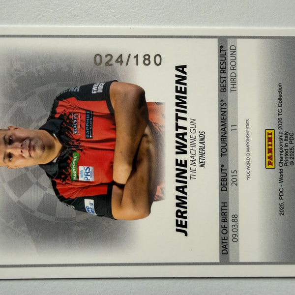 Panini 2026 PDC World Championship Darts Jermaine Wattimena Base Card /180