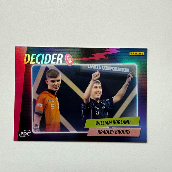 Panini 2026 PDC World Championship Darts William Borland Brooks Decider /180
