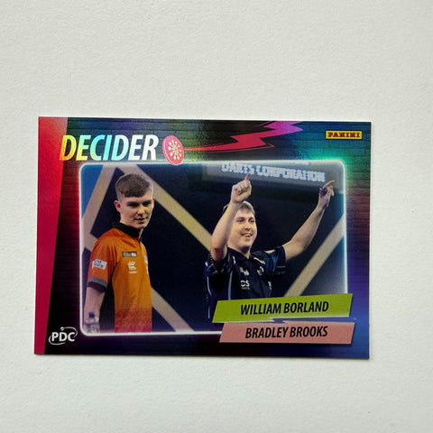 Panini 2026 PDC World Championship Darts William Borland Brooks Decider /180