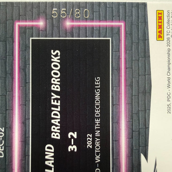 Panini 2026 PDC World Championship Darts William Borland Brooks Decider /180