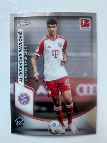 Topps Chrome Bundesliga 2023/24 Aleksandar Pavlovic Bayern Munich Card No 88