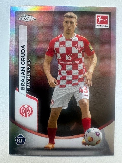 Topps Chrome Bundesliga 2023/24 Brajan Gruda FSV Mainz 05 Card No 74