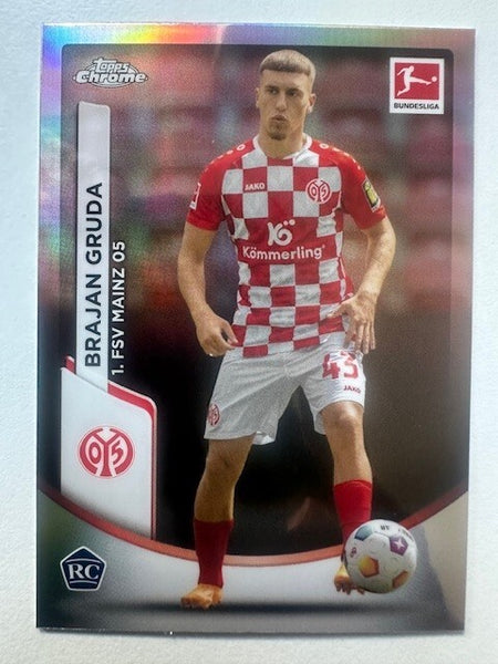 Topps Chrome Bundesliga 2023/24 Brajan Gruda FSV Mainz 05 Card No 74