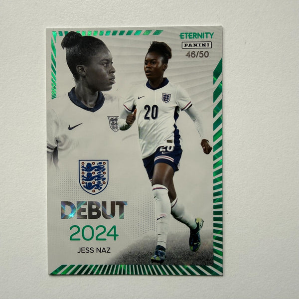 Panini Eternity Lionesses 2025 Jess Naz England Debut Green Numbered Card /50