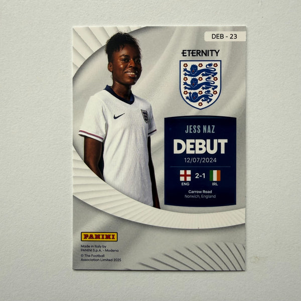 Panini Eternity Lionesses 2025 Jess Naz England Debut Green Numbered Card /50