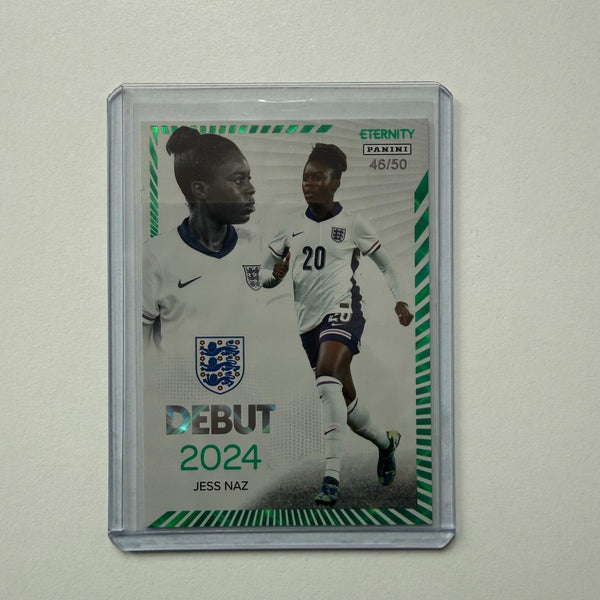 Panini Eternity Lionesses 2025 Jess Naz England Debut Green Numbered Card /50