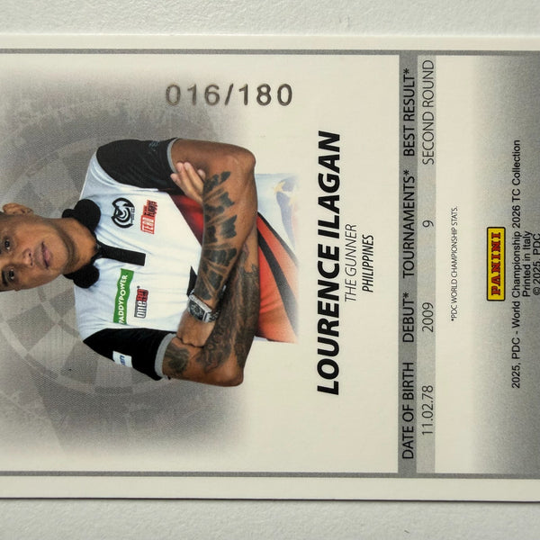 Panini 2026 PDC World Championship Darts Lourence Ilagan Base Parallel Card /180