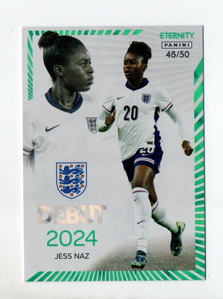Panini Eternity Lionesses 2025 Jess Naz England Debut Green Numbered Card /50