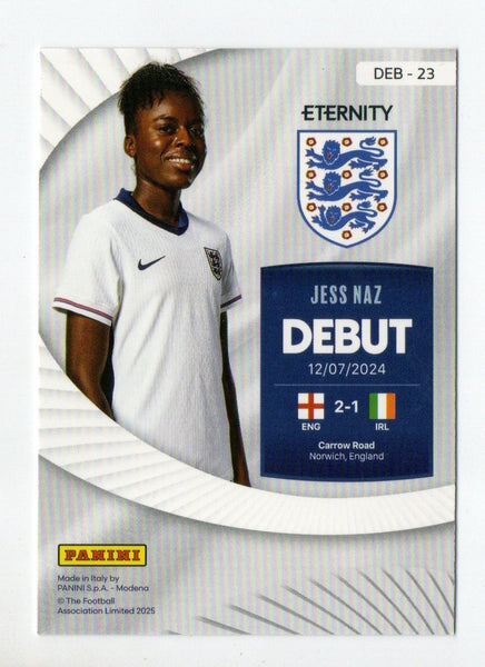 Panini Eternity Lionesses 2025 Jess Naz England Debut Green Numbered Card /50