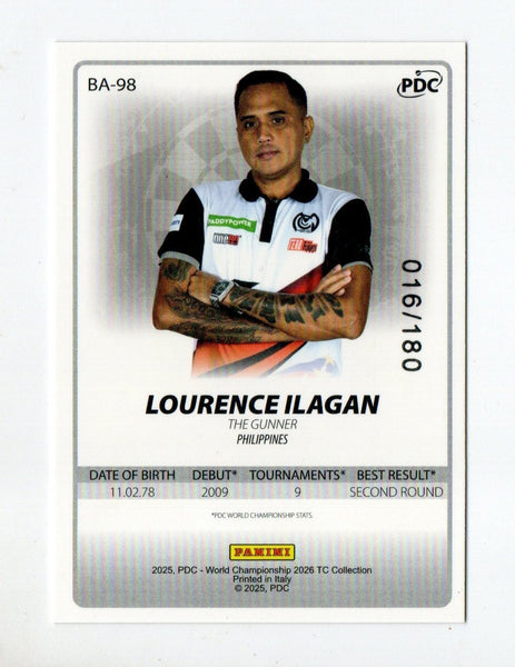 Panini 2026 PDC World Championship Darts Lourence Ilagan Base Parallel Card /180