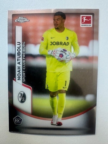 Topps Chrome Bundesliga 2023/24 Noah Atubolu Sport-Club Freiburg Card No 35