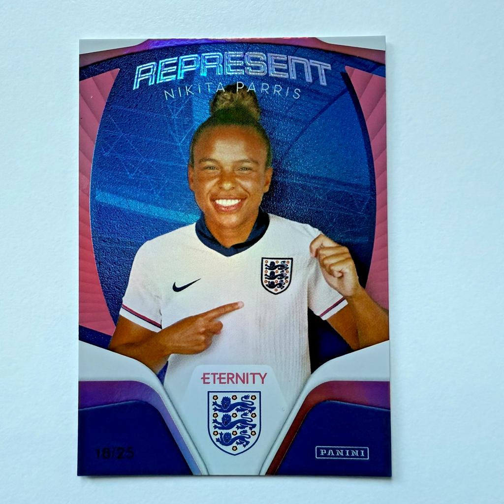 Panini Eternity 2025 Nikita Parris Represent Magenta /25 Lionesses England Card