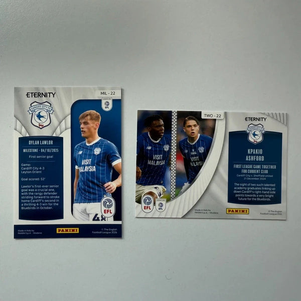 Panini Eternity 2025 Cardiff City Milestone & Together Insert Bundle 🔥