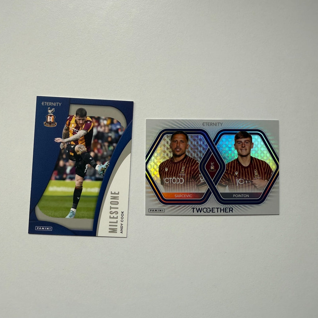 Panini Eternity EFL 2026 Bradford City Insert Card Bundle x2 Cook & Sarcevic