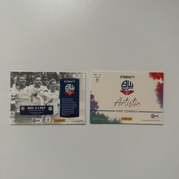 Panini Eternity EFL 2026 Bolton Wanderers Insert Card Bundle x2