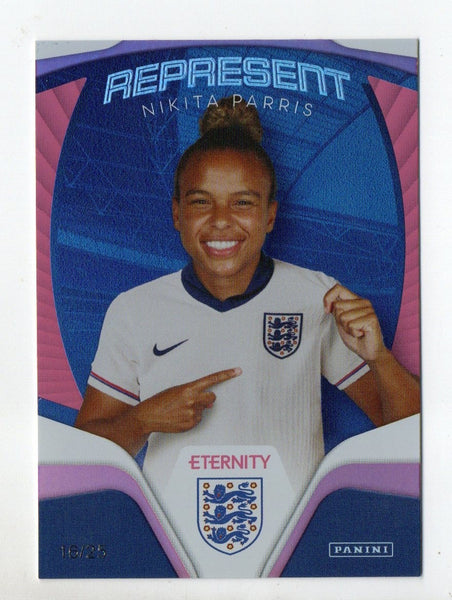 Panini Eternity 2025 Nikita Parris Represent Magenta /25 Lionesses England Card