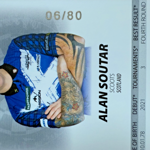Panini 2026 PDC Alan Soutar Base Parallel /80 Darts World Championship Card