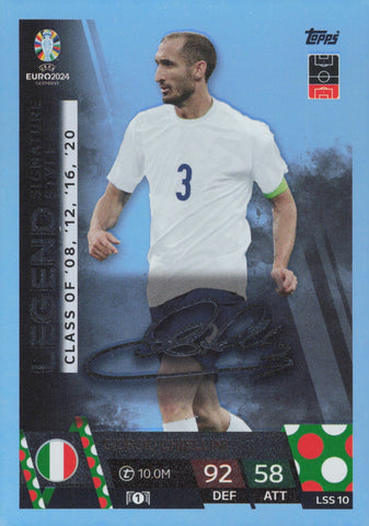 Match Attax UEFA Euro 2024 Giorgio Chiellini Signature Style Legend Trading Card