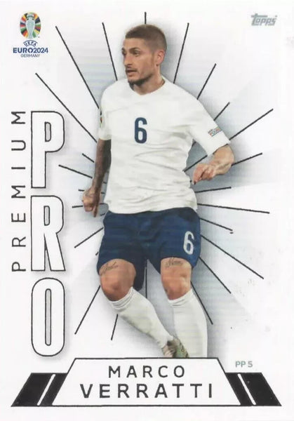 Match Attax Euro 2024 Marco Verratti Italy Premium Pro Limited Edition Card