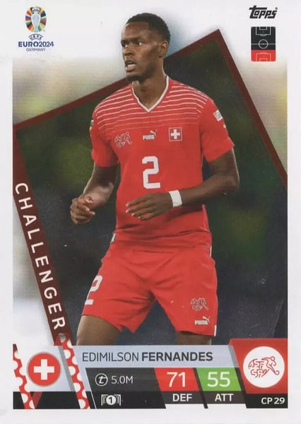 Match Attax Euro 2024 Edmilson Fernandes Challenger Topps UEFA Card CP 29
