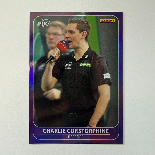 Panini 2026 PDC World Championship Darts Charlie Corstorphine Referee Card /180