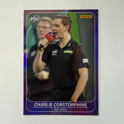 Panini 2026 PDC World Championship Darts Charlie Corstorphine Referee Card /180