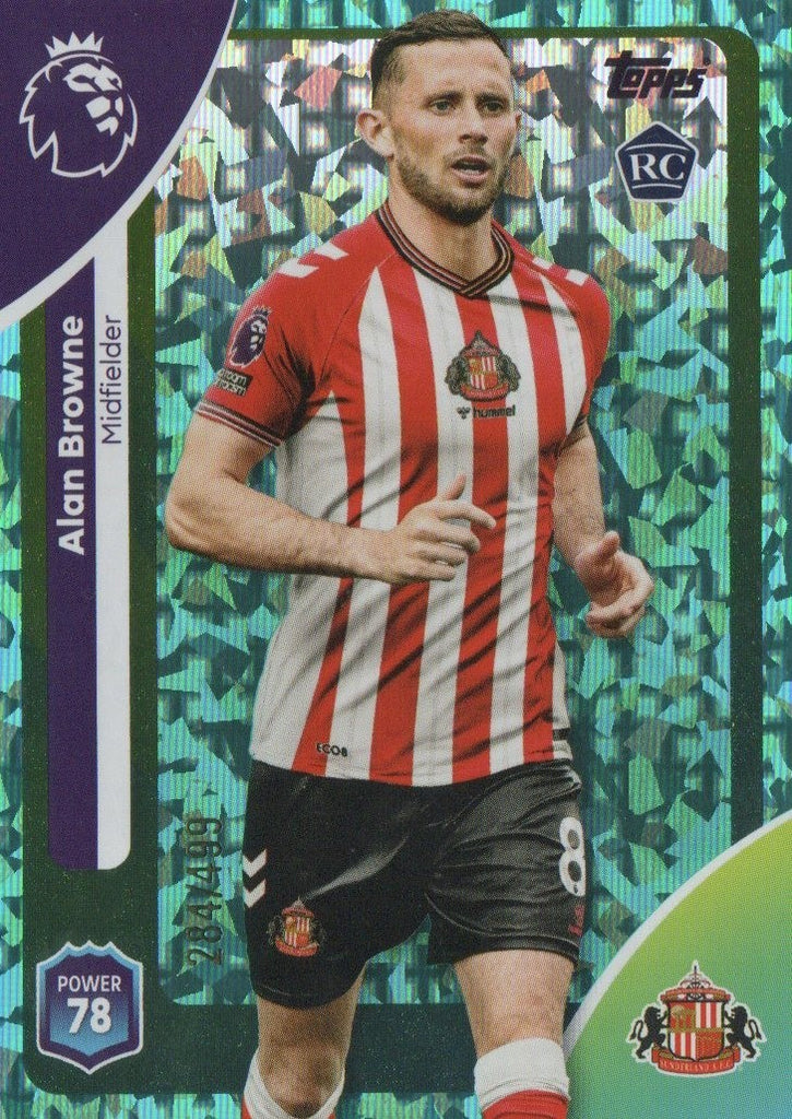 Topps Premier League 25/26 Alan Browne Green Sparkle Parallel Rookie Card /499