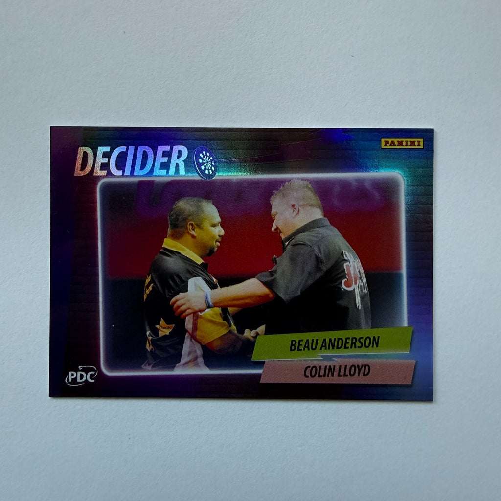 Panini 2026 PDC World Championship Darts Anderson Llyod Decider Card /180
