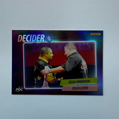 Panini 2026 PDC World Championship Darts Anderson Llyod Decider Card /180