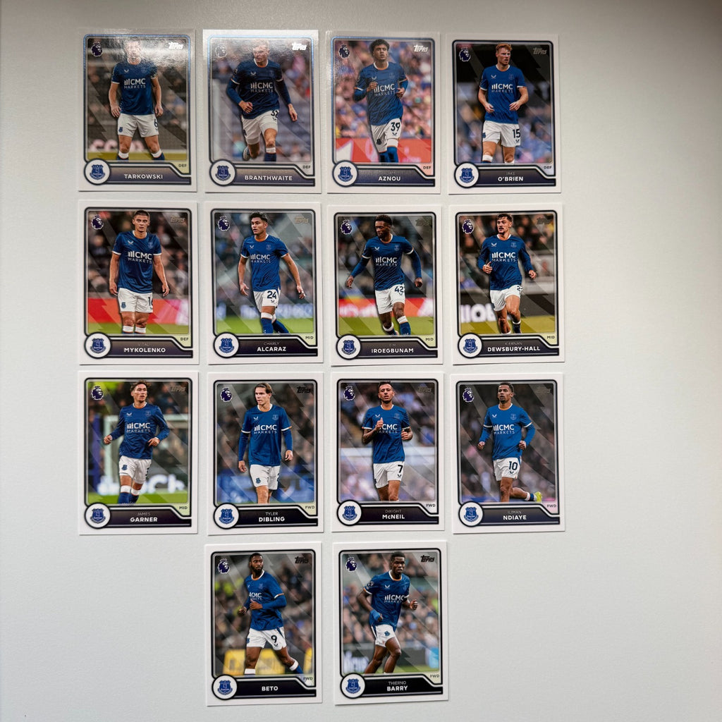 Topps Flagship Premier League 2026/27 Everton Complete Team Set #119-132