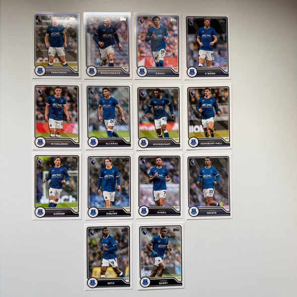 Topps Flagship Premier League 2026/27 Everton Complete Team Set #119-132