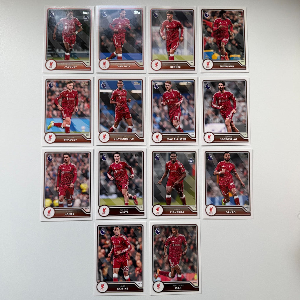 Topps Flagship Premier League 2026/27 Liverpool Complete Team Set #161-174