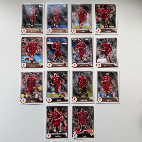 Topps Flagship Premier League 2026/27 Liverpool Complete Team Set #161-174