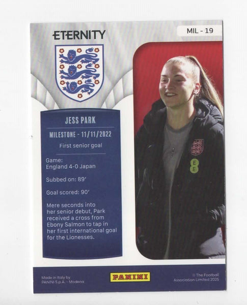 Panini Eternity Lionesses 2025 Jess Park England Milestone Green Numbered /50