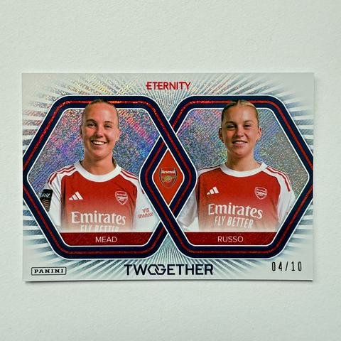 Panini Eternity WSL 25/26 Mead Russo Twogether Red /10 Arsenal Rare Card