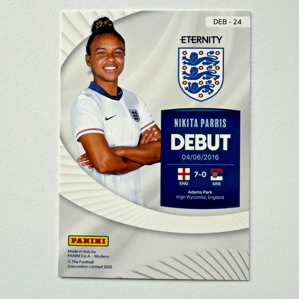 Panini Eternity 2025 Nikita Parris Debut Magenta /25 Lionesses England Card