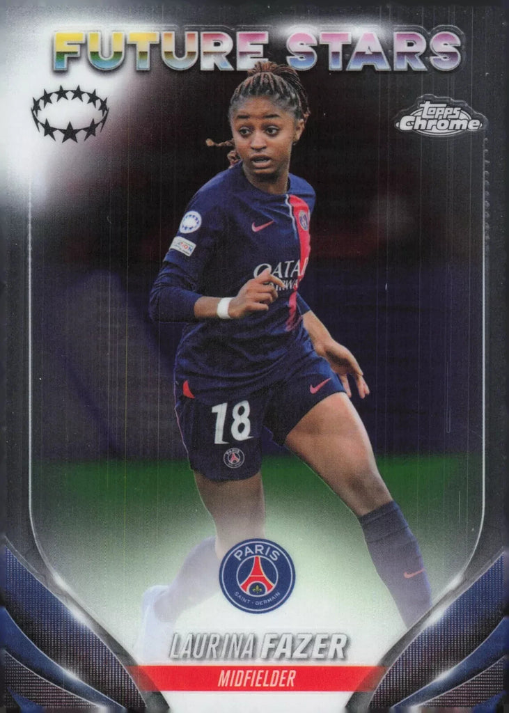 Topps Womens Chrome 2023-2024 Laurina Fazer PSG Future Star Card #55