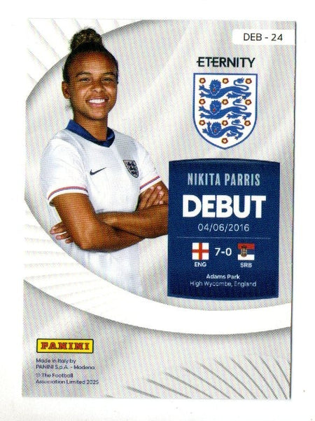 Panini Eternity 2025 Nikita Parris Debut Magenta /25 Lionesses England Card
