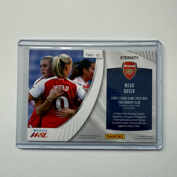 Panini Eternity WSL 25/26 Mead Russo Twogether Red /10 Arsenal Rare Card