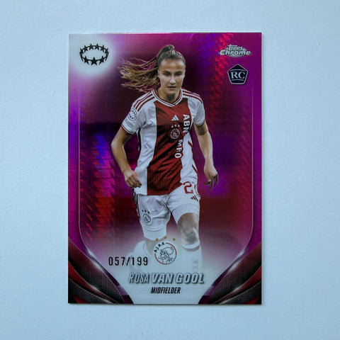 Topps Chrome Women’s UCL 2023/24 Rosa Van Gool Ajax RC Parallel /199 #2