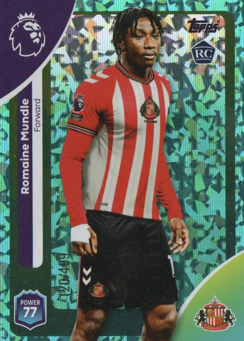 Topps Premier League 25/26 Romaine Mundle Green Sparkle Parallel Rookie /499