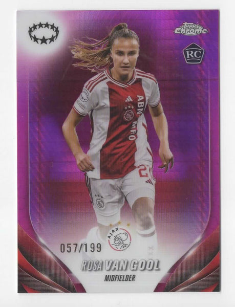 Topps Chrome Women’s UCL 2023/24 Rosa Van Gool Ajax RC Parallel /199 #2