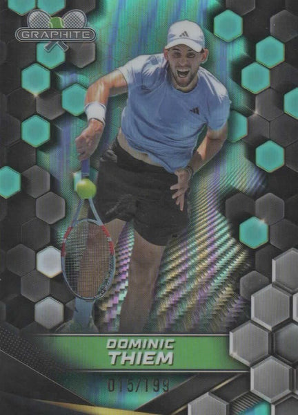 Topps 2024 Graphite Tennis Dominic Thiem Green Refractor Chrome Card 15/199